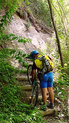 Escaleras en la senda